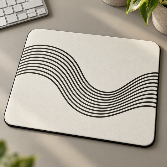 AI-generated concept illustration: Mono Wave Mouse Pad